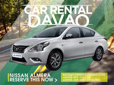 Cheap car rental in Davao City: Find and compare deals.